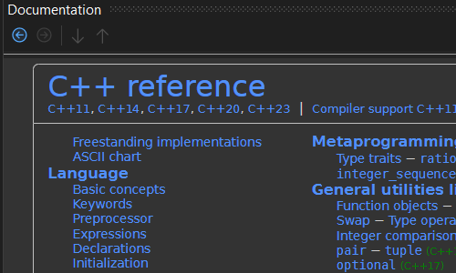 Documentation browser